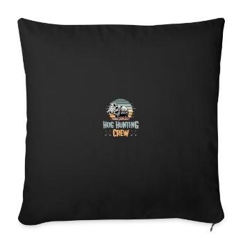 Hog Hunter Schweinejagd - Sofakissen mit Füllung 45 x 45 cm - Schwarz - Vorne