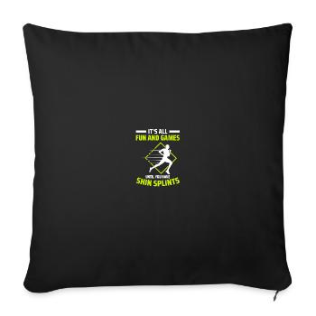 Skieurs de fond Ski de fond - Coussin et housse de 45 x 45 cm - noir - Devant