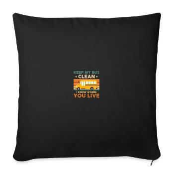 Bus driver School bus driver - Sofa pillow with filling 45cm x 45cm - black - Front