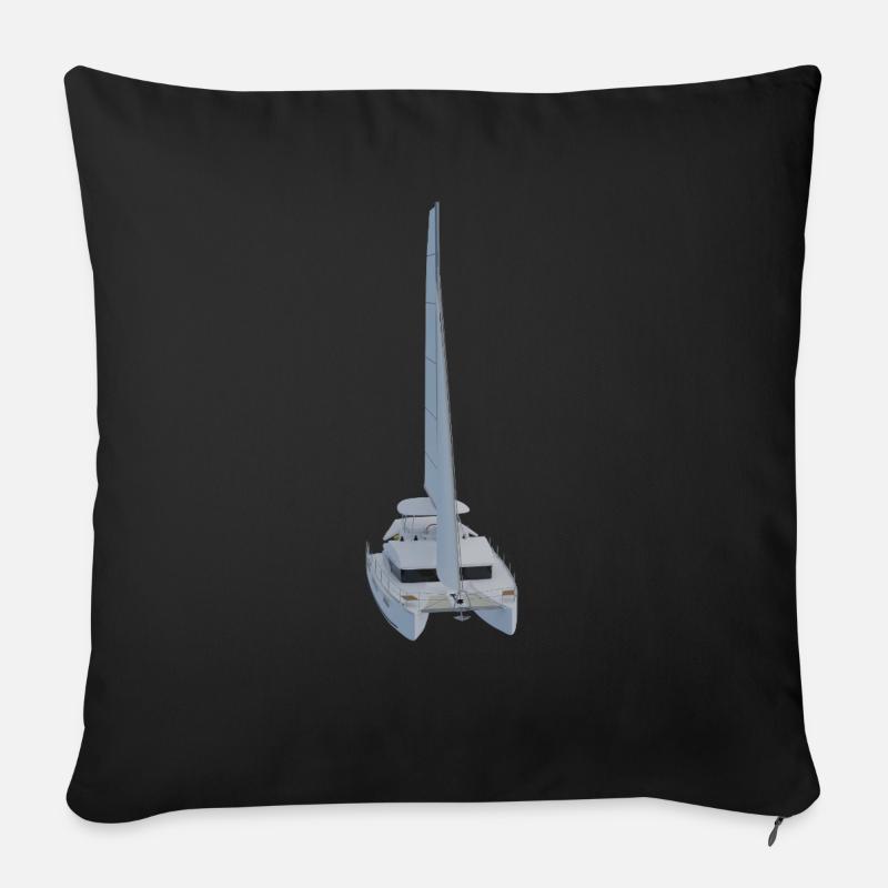 Lagoon 50 Katamaran - Sofakissen mit Füllung 45 x 45 cm - Schwarz