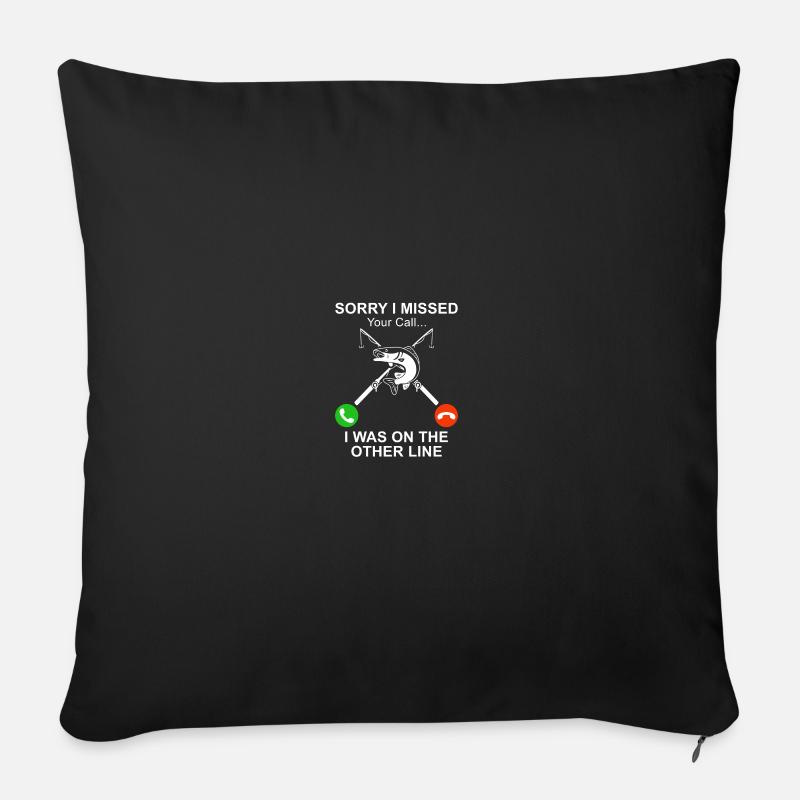 Sorry I missed your call, - Sofa pillow with filling 45cm x 45cm - black