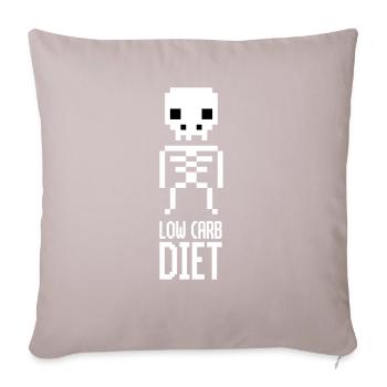 Low Carb Diet Skeleton - Sofa pillow with filling 45cm x 45cm - light taupe - Front