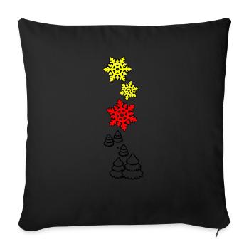 Winter - Sofakissen mit Füllung 45 x 45 cm - Schwarz - Vorne