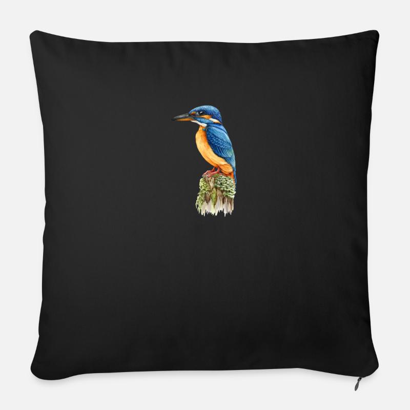 Eisvogel - Sofakissen mit Füllung 45 x 45 cm - Schwarz
