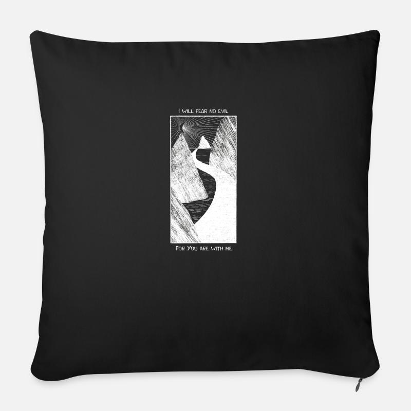 Psalm 23 white - Sofakissen mit Füllung 45 x 45 cm - Schwarz