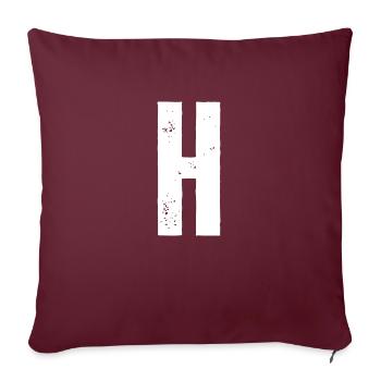 H - Sofakissen mit Füllung 45 x 45 cm - Burgunderrot - Vorne