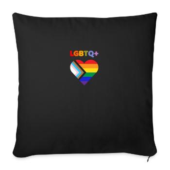 LGBTQ+ - Sofakissen mit Füllung 45 x 45 cm - Schwarz - Vorne
