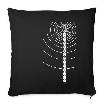 Waves - Sofa pillow with filling 45cm x 45cm - black - Front