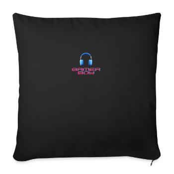 garçon de jeu - Coussin et housse de 45 x 45 cm - noir - Devant
