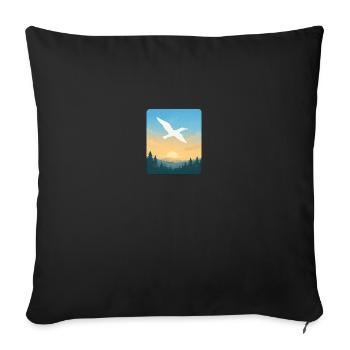 Freebird forest - Sofakissen mit Füllung 45 x 45 cm - Schwarz - Vorne