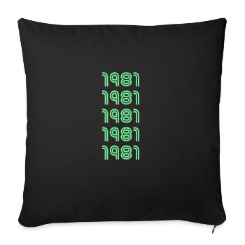 Style 1981 - Sofa pillow with filling 45cm x 45cm - black - Front