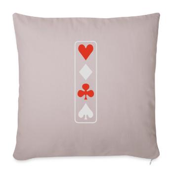 poker vertical - Sofa pillow with filling 45cm x 45cm - light taupe - Front