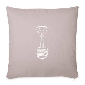 Lamp with defective glass bulb - Sofa pillow with filling 45cm x 45cm - light taupe - Front