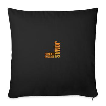 Jonas - Sofakissen mit Füllung 45 x 45 cm - Schwarz - Vorne