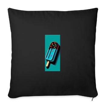 Glace sur le Style Popsicle Pop Art I - Coussin et housse de 45 x 45 cm - noir - Devant