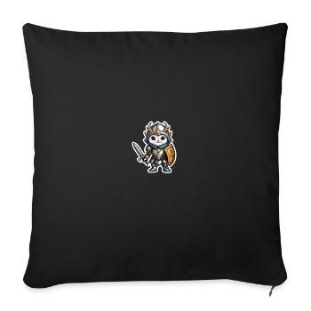Cat Warrior - Sofa pillow with filling 45cm x 45cm - black - Front
