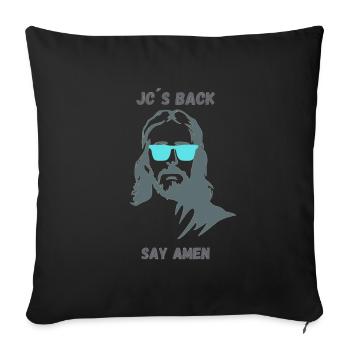 JC S back türkis - Coussin et housse de 45 x 45 cm - noir - Devant