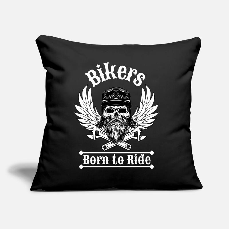 Ich bin ein Motorradfahrer. Sofakissen mit Füllung 45 x 45 cm