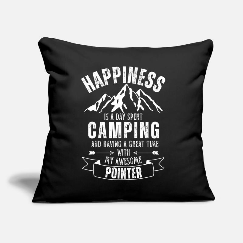 Camping et Pointer Coussin et housse de 45 x 45 cm