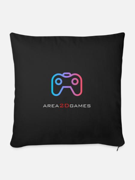 area2dgames - Sofakissen mit Füllung 45 x 45 cm - Schwarz