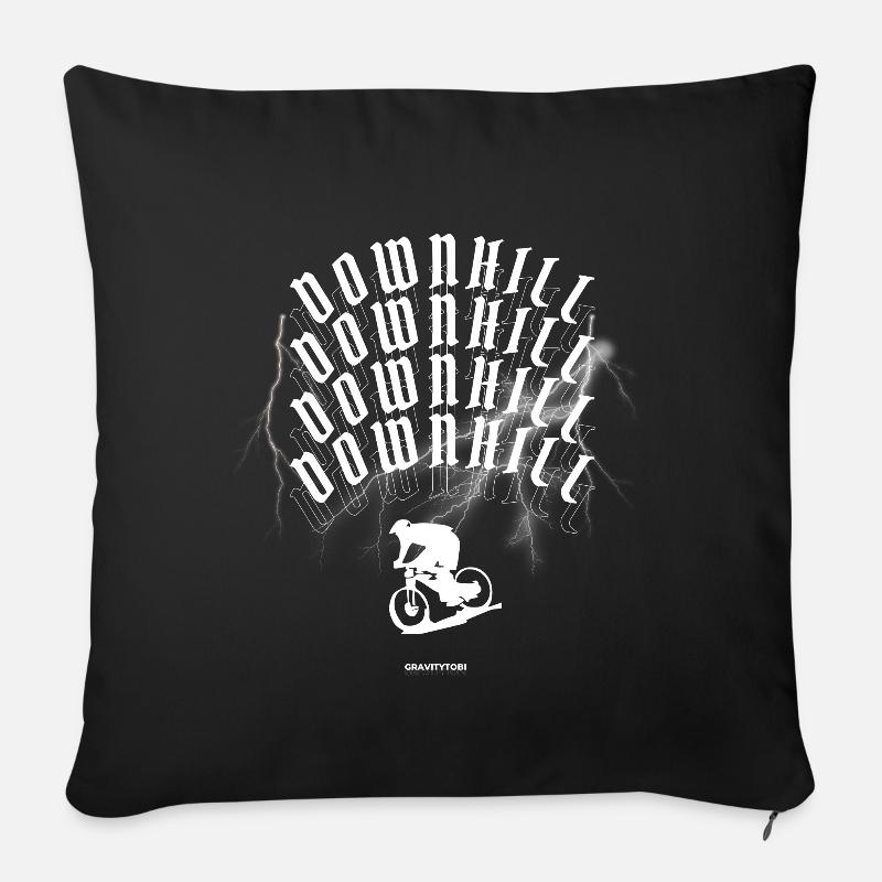 VTT de descente DH VTT Enduro Gravity Trail - Coussin et housse de 45 x 45 cm - noir