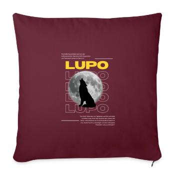Citations de Lupo - Coussin et housse de 45 x 45 cm - bordeaux - Devant