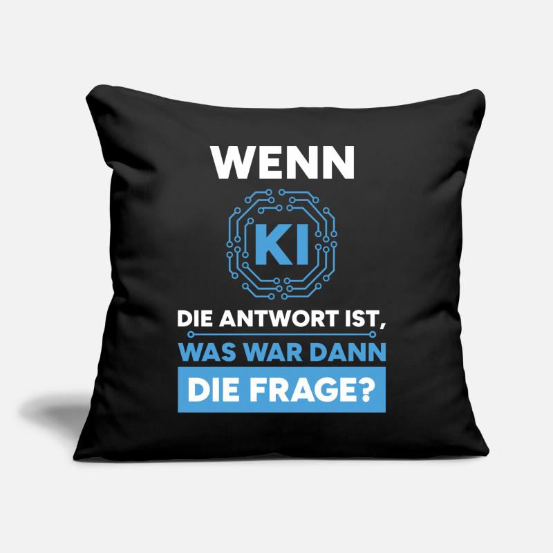 Artificial Intelligence Question Answer Saying Sofa pillow with filling 45cm x 45cm