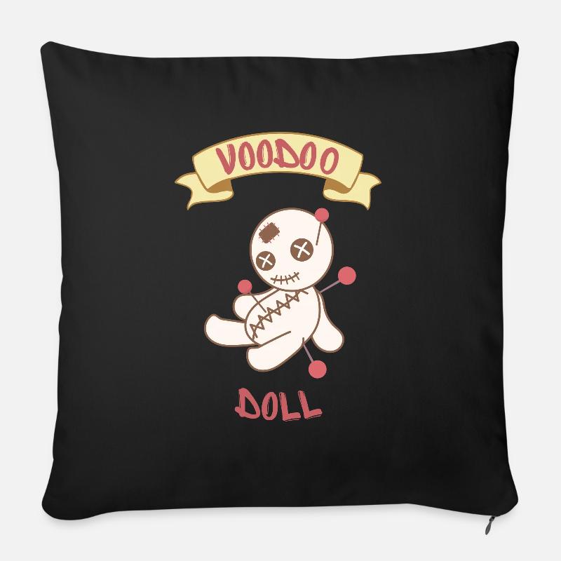 Voodoo Voodoo Voodoo Puppe - Sofakissen mit Füllung 45 x 45 cm - Schwarz