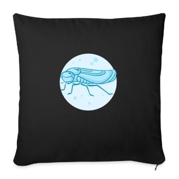 Cigale sauteuse vivante - Coussin et housse de 45 x 45 cm - noir - Devant