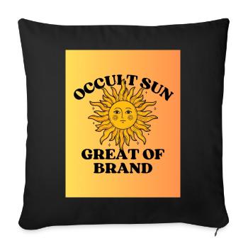 Hidden Sun Great Mark - Sofa pillow with filling 45cm x 45cm - black - Front