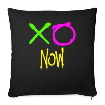 XO maintenant - Coussin et housse de 45 x 45 cm - noir - Devant