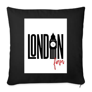 London Fan - Sofakissen mit Füllung 45 x 45 cm - Schwarz - Vorne