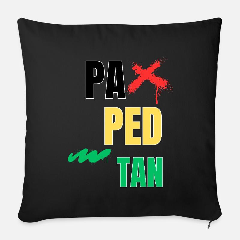 pa_ped_tan - Sofakissen mit Füllung 45 x 45 cm - Schwarz