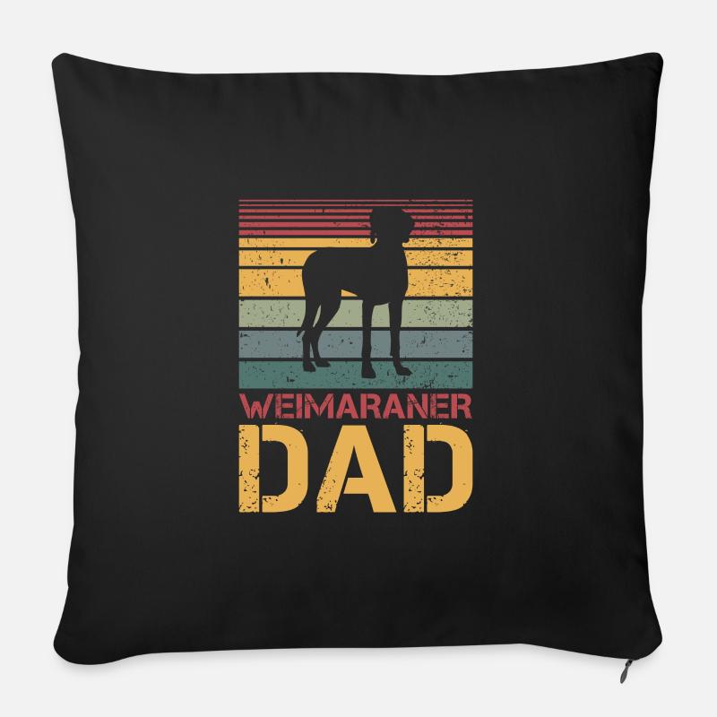 Weimaraner Dad Papa - Sofakissen mit Füllung 45 x 45 cm - Schwarz