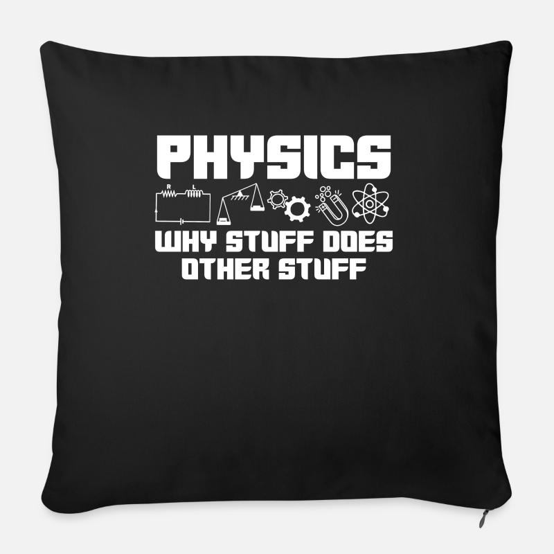 Physik Physiker - Sofakissen mit Füllung 45 x 45 cm - Schwarz