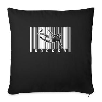 Fußball Fussball - Sofakissen mit Füllung 45 x 45 cm - Schwarz - Vorne