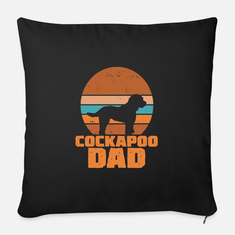 Cockapoo Dad - Sofakissen mit Füllung 45 x 45 cm - Schwarz