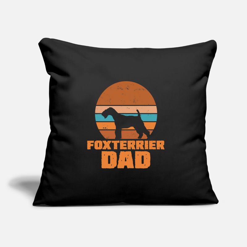 Fox Terrier Dad Sofa pillow with filling 45cm x 45cm
