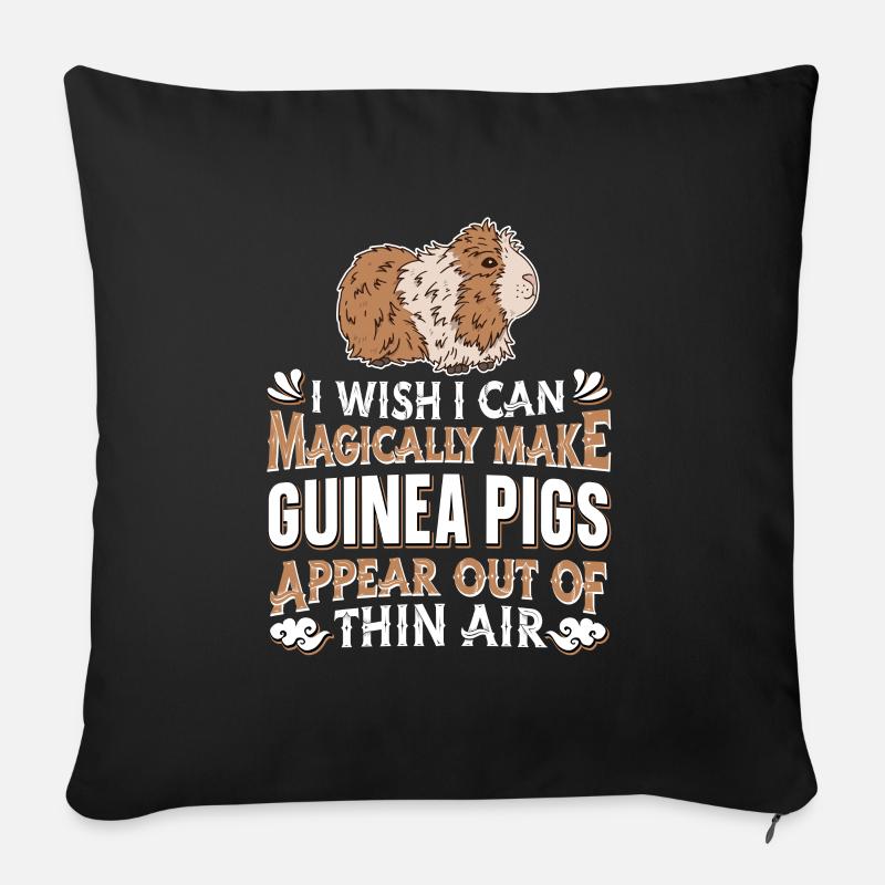 Cochon d’Inde Cochon d’Inde - Coussin et housse de 45 x 45 cm - noir