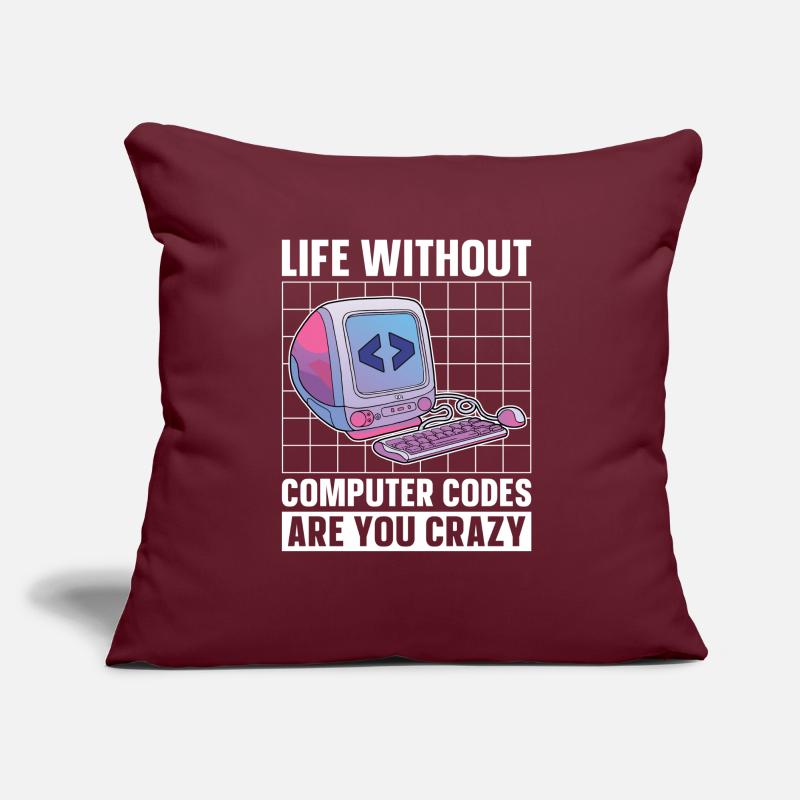 Programmeur Coder Développeur de logiciels Coussin et housse de 45 x 45 cm