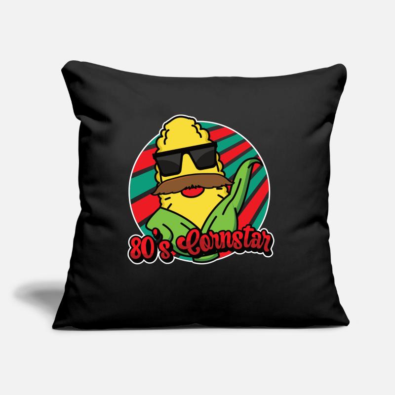 80er Cornstar Mustache Bart Lustig Schnurrbart Sofakissen mit Füllung 45 x 45 cm
