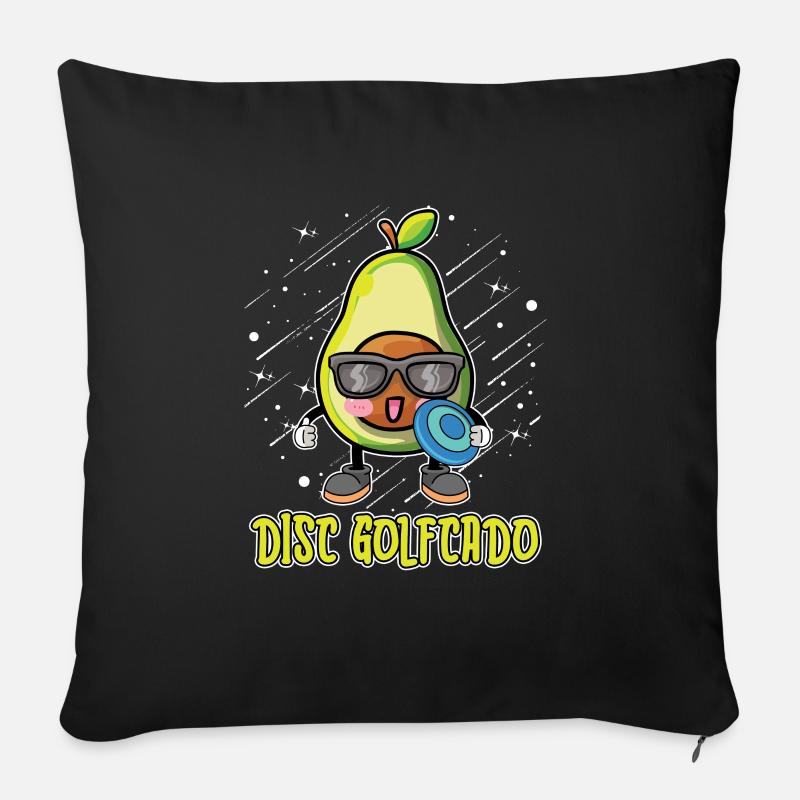 Frisbee Golf - Sofakissen mit Füllung 45 x 45 cm - Schwarz