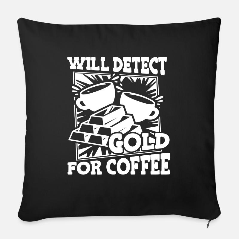 Mine d’or minière - Coussin et housse de 45 x 45 cm - noir