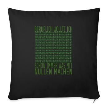 Informatiker Programmierer Humor Geschenkidee - Sofakissen mit Füllung 45 x 45 cm - Schwarz - Vorne