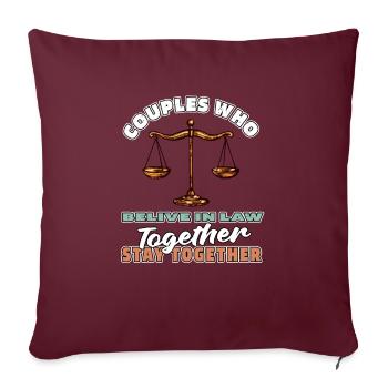 Avocat Avocat Jura Paar - Coussin et housse de 45 x 45 cm - bordeaux - Devant