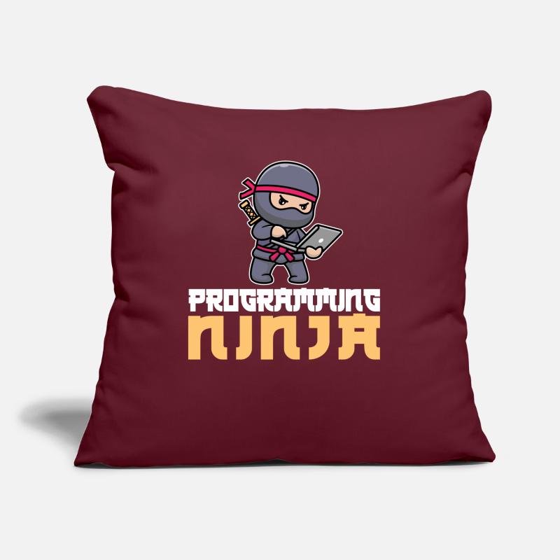 Entwickler Coder Programmierer Ninja Sofakissen mit Füllung 45 x 45 cm