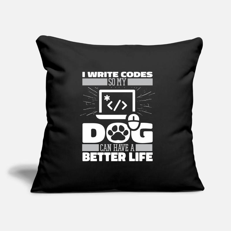 Entwickler Coder Programmierer Hund Sofakissen mit Füllung 45 x 45 cm