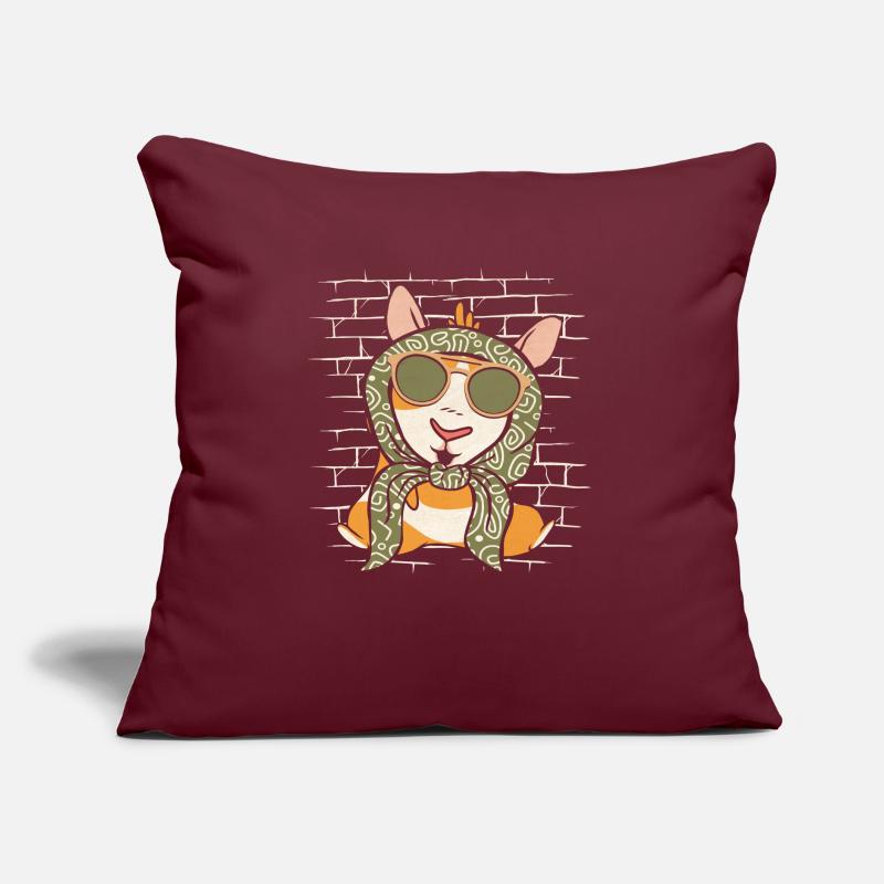 Cochon d’Inde Cochon d’Inde Lunettes de soleil Echarpe Coussin et housse de 45 x 45 cm
