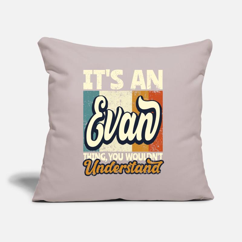 Name Evan Gift First Name Personalized Sofa pillow with filling 45cm x 45cm