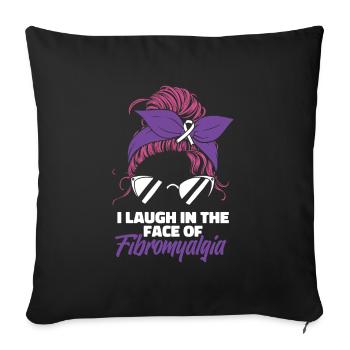 Fibromyalgia Rheumatism Cool - Sofa pillow with filling 45cm x 45cm - black - Front